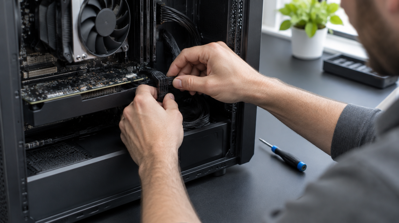 Zorgvuldige controle van een computeraansluiting